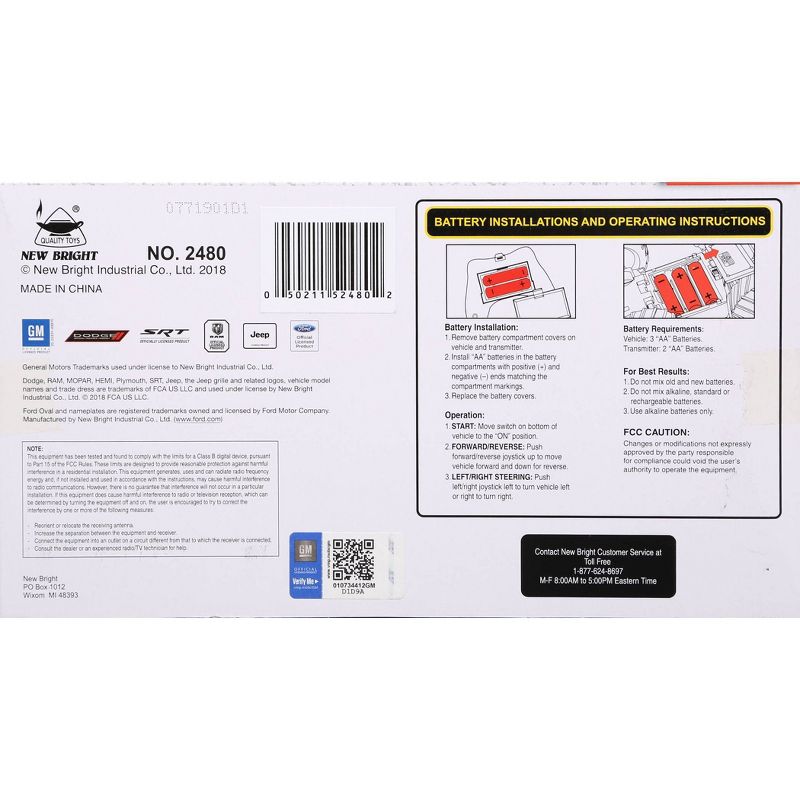 New Bright Radio Control Toy Vehicle - Chevy Silverado -1:24 Scale