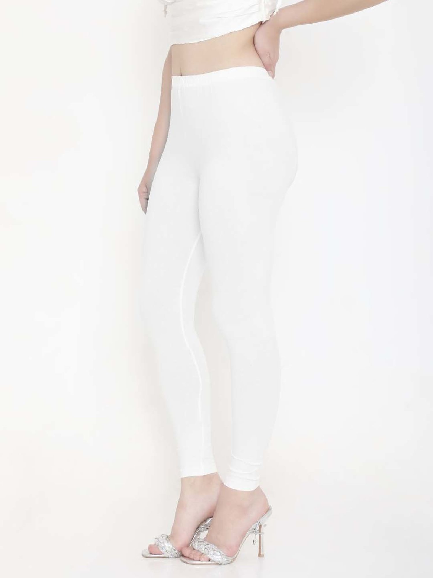 FEELINGS White Plain Leggings