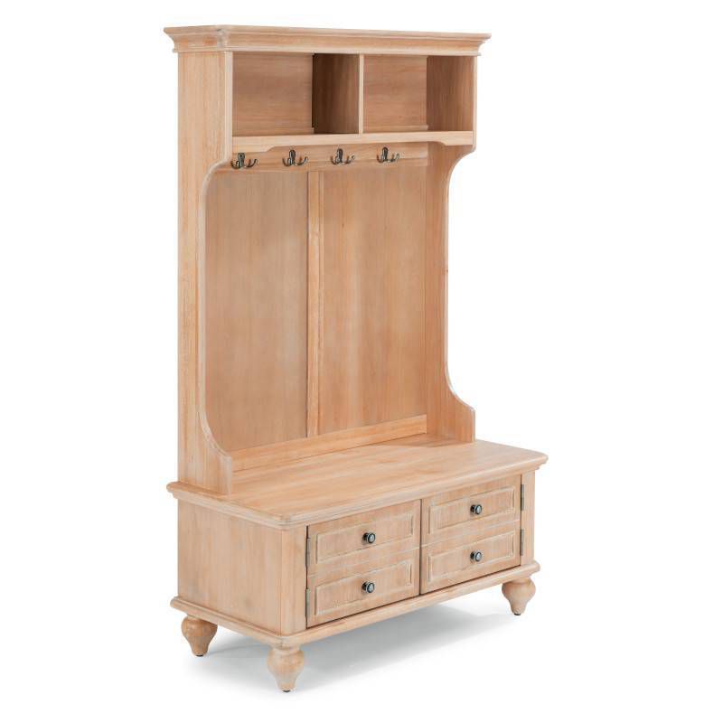 Cambridge Hall Tree White Washed - Home Styles