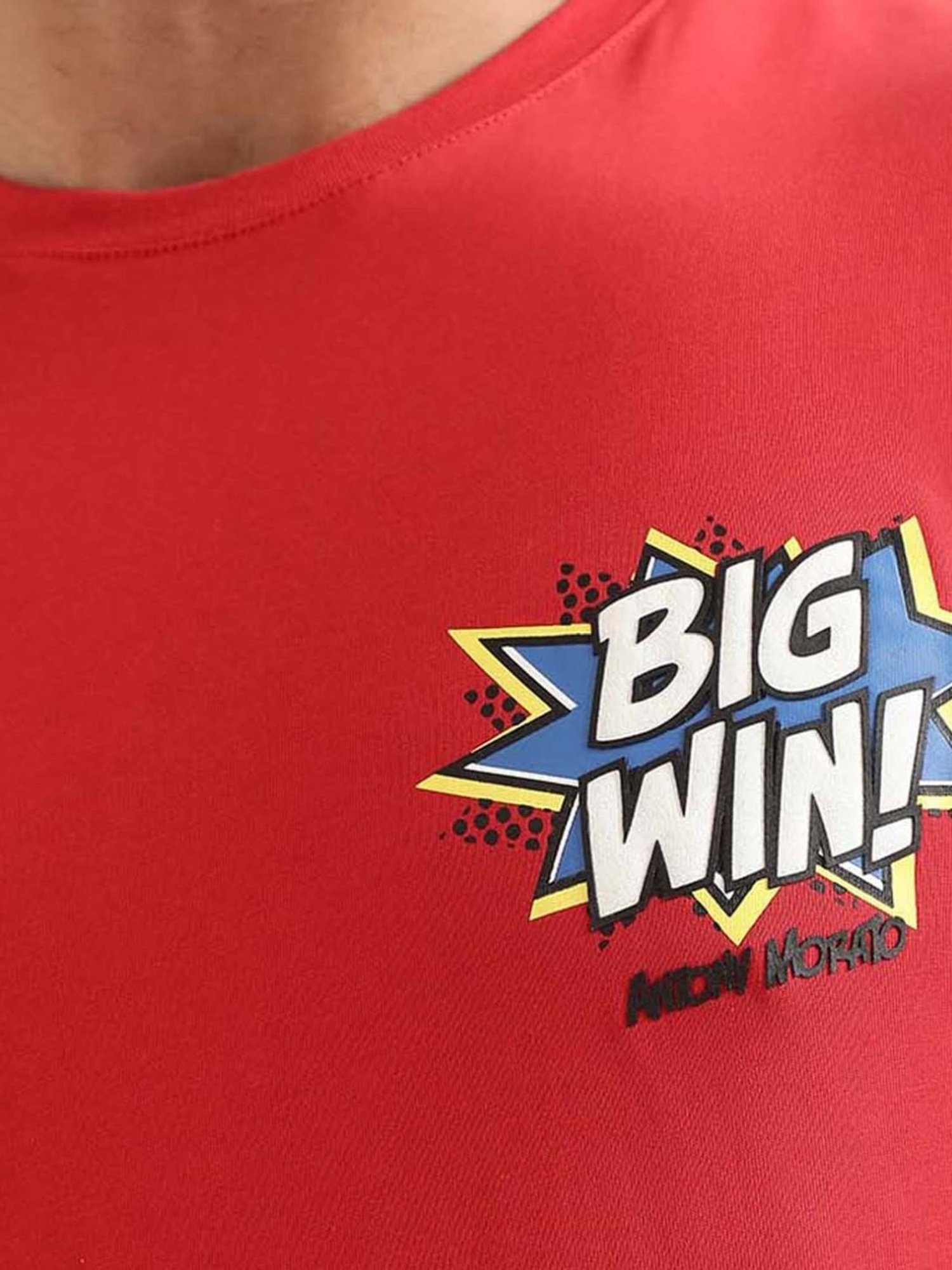 Antony Morato Red Cotton Slim Fit T-Shirt