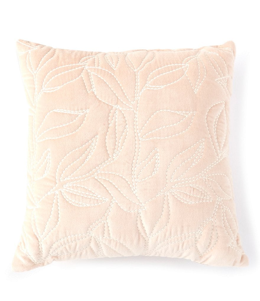 Studio D Floral Embroidered Velvet Square Pillow