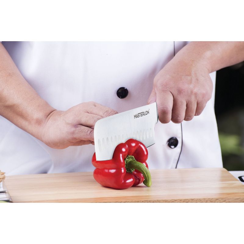 MasterPan Triple Rivet Collection 6.5" Chopping Knife Black