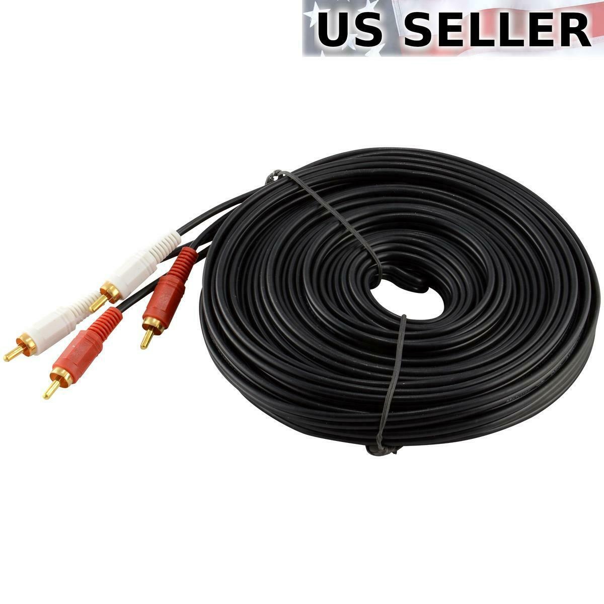 50 FT RCA Stereo Audio Cable 2 RCA Male to 2 RCA Male, 15 Meters