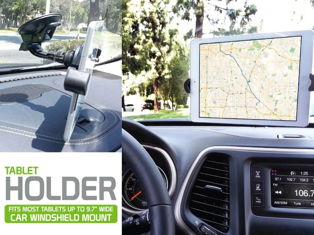 Cellet Car Windshield Mount Holder w/ Extra Large Suction Cup for Tablets