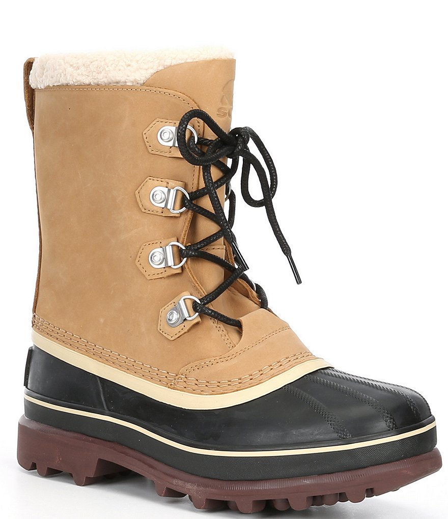 Sorel Men's Caribou Stack Waterproof Suede Leather Winter Boots