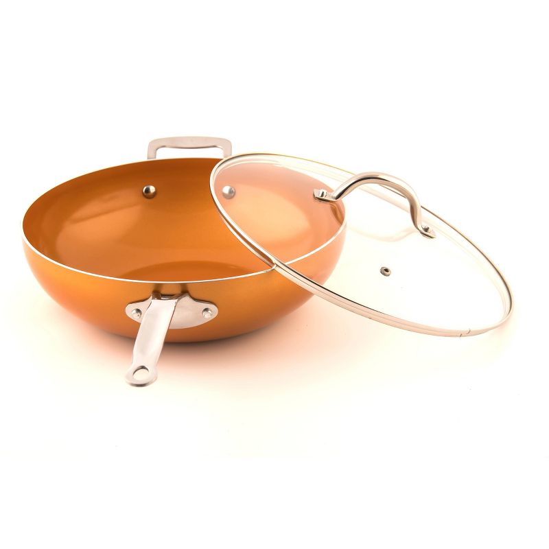 T-fal Simply Cook Nonstick Cookware, Jumbo Cooker, 5qt, Red