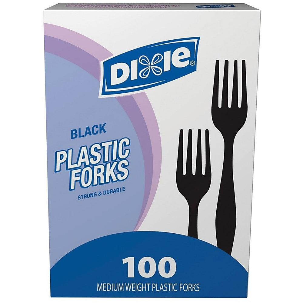 Dixie DXEFM507CT Medium Weight Black Plastic Utensils