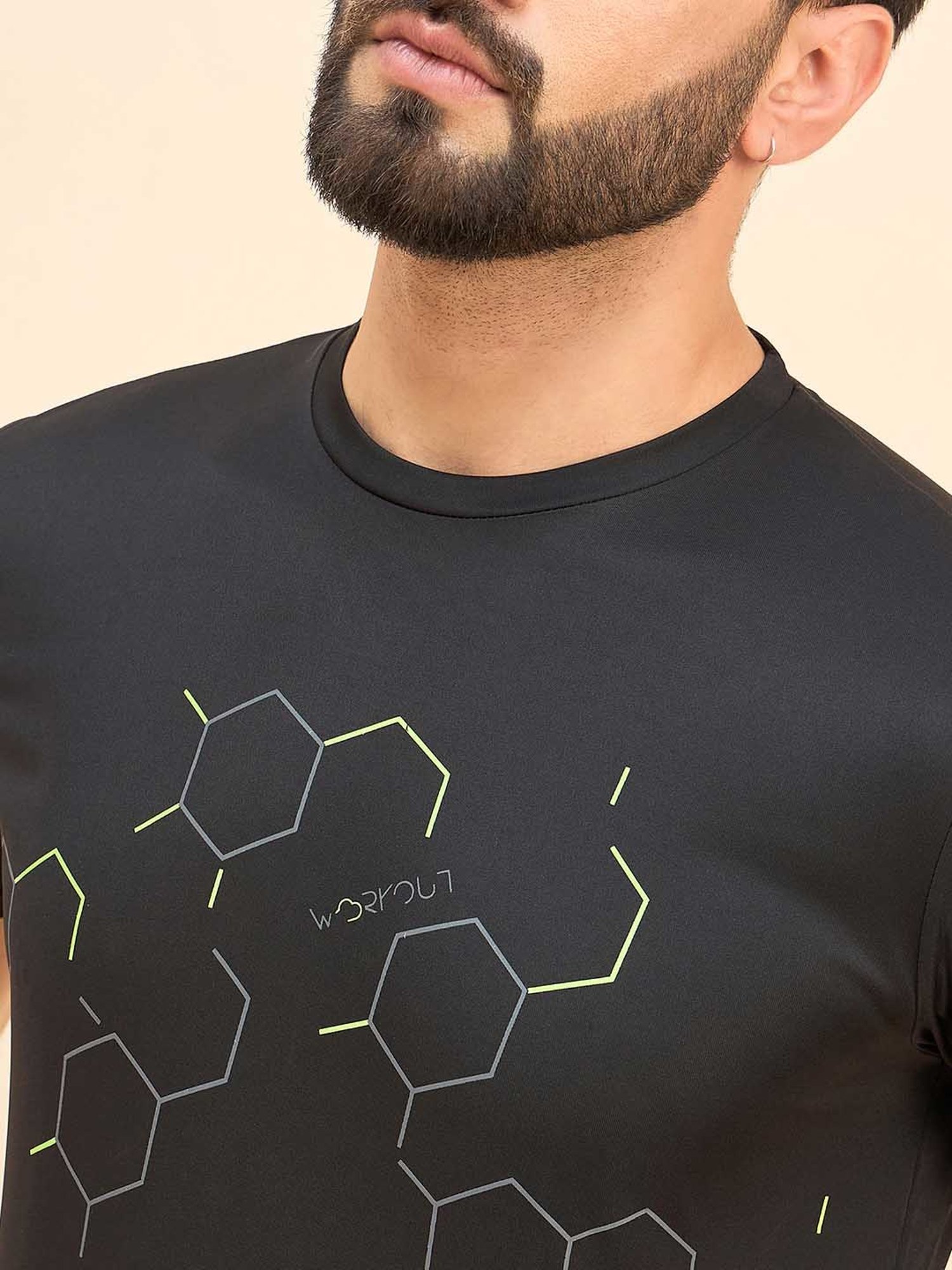 Sweet Dreams Black Regular Fit Printed Crew T-Shirt