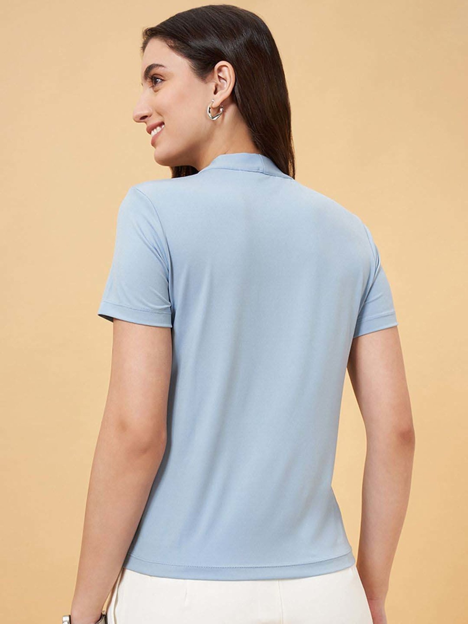 Annabelle by Pantaloons Blue Plain Top