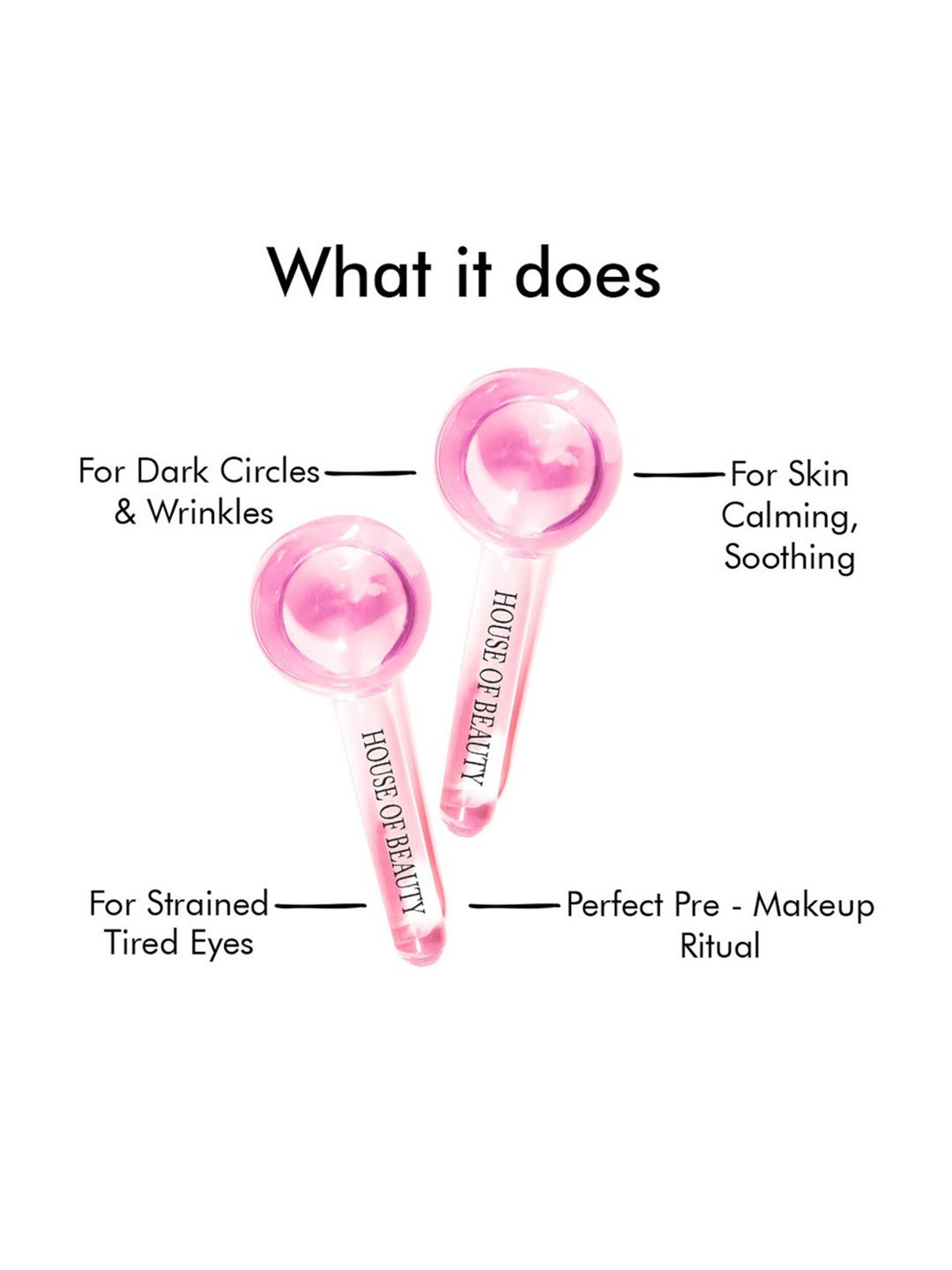 House of Beauty Pink Ice Roller - 187 gm