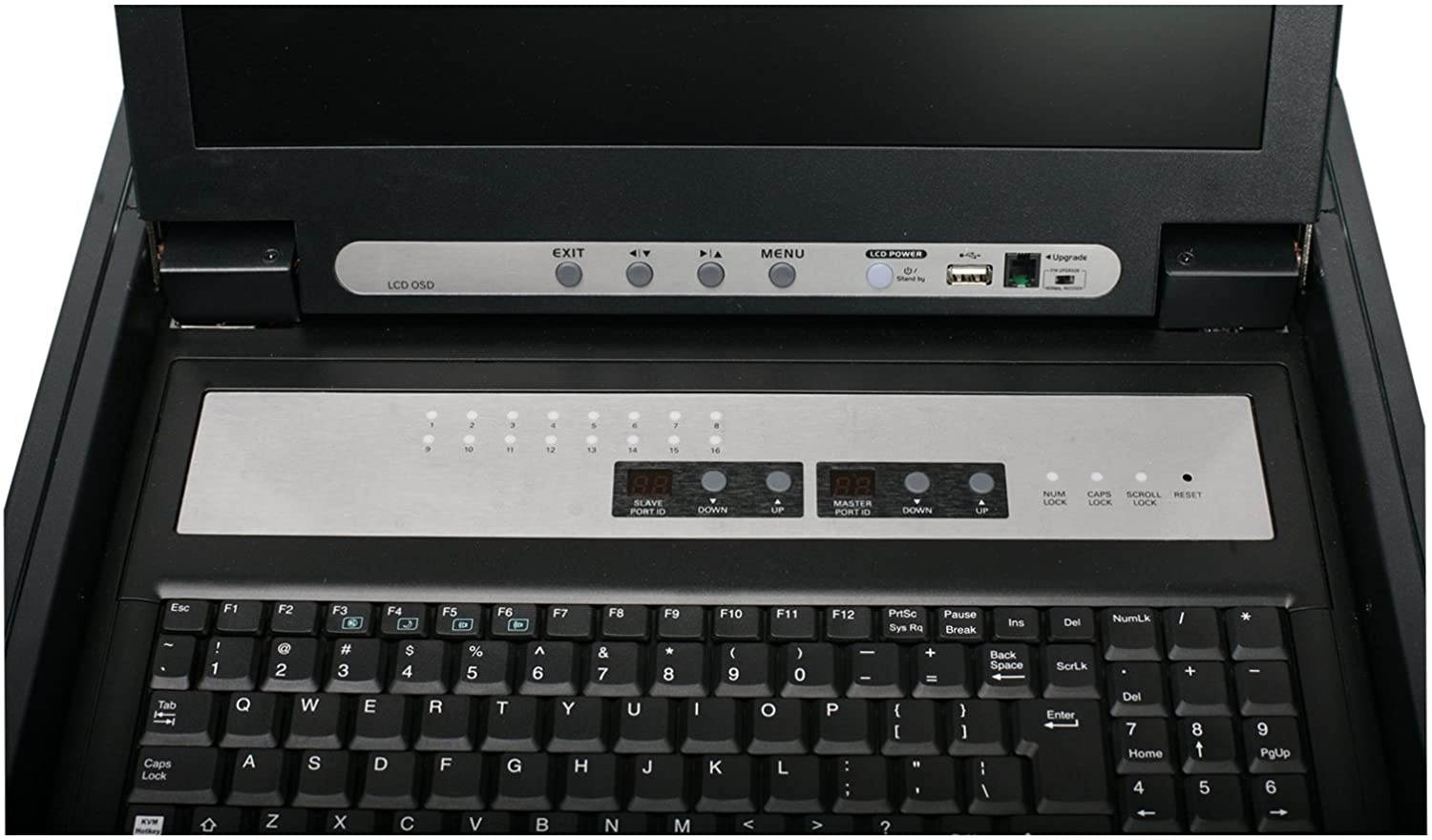 IOGEAR Rackmount 16-Port KVM Switch Console with 17-inch TFT LCD Active Matrix Monitor, Keyboard and Touchpad with 1 USB Cable