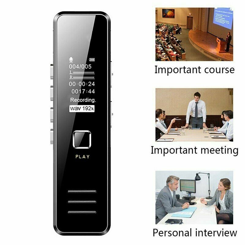 32GB Digital Voice Recorder Voice Activated Recorder -Upgraded Mini Spy Digital Sound Audio Recorder for Lectures, Meetings, Interviews, USB Charge, Dictaphone MP3 Player(SD Card Not Included)