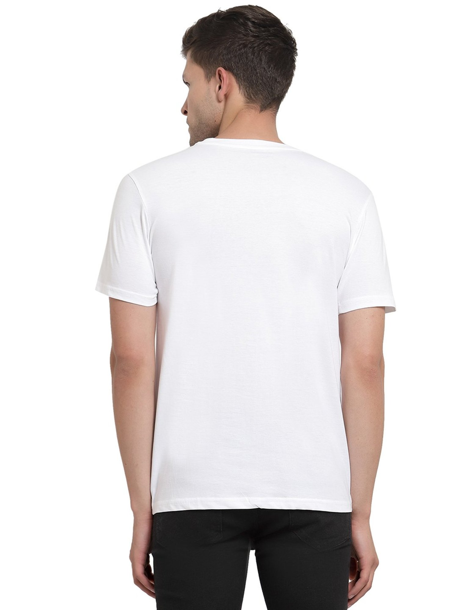 Proteens White Printed Round Neck T-Shirt