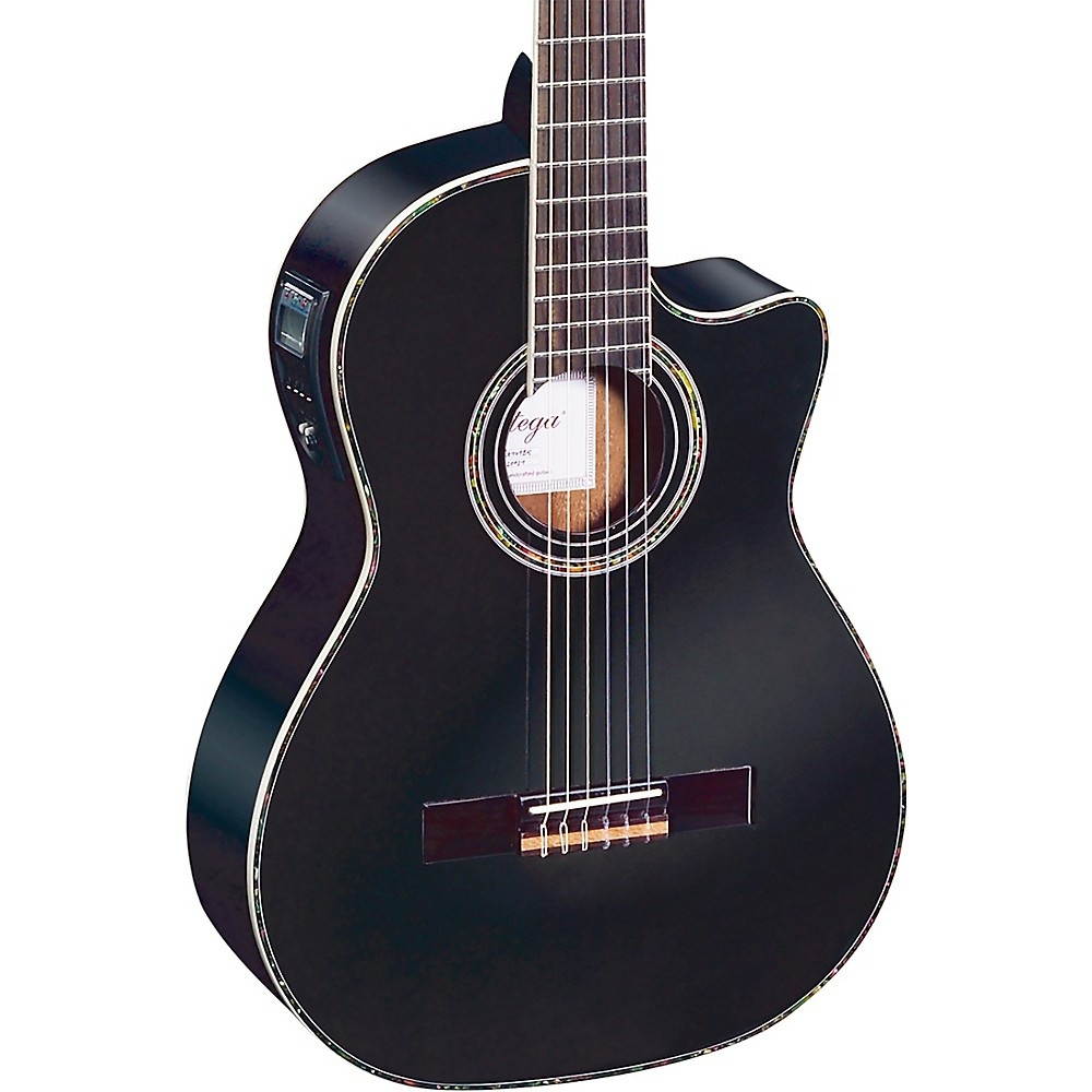 Ortega Guitars Family Series Pro 6 String Acoustic-Electric Guitar, Right (RCE141BK)
