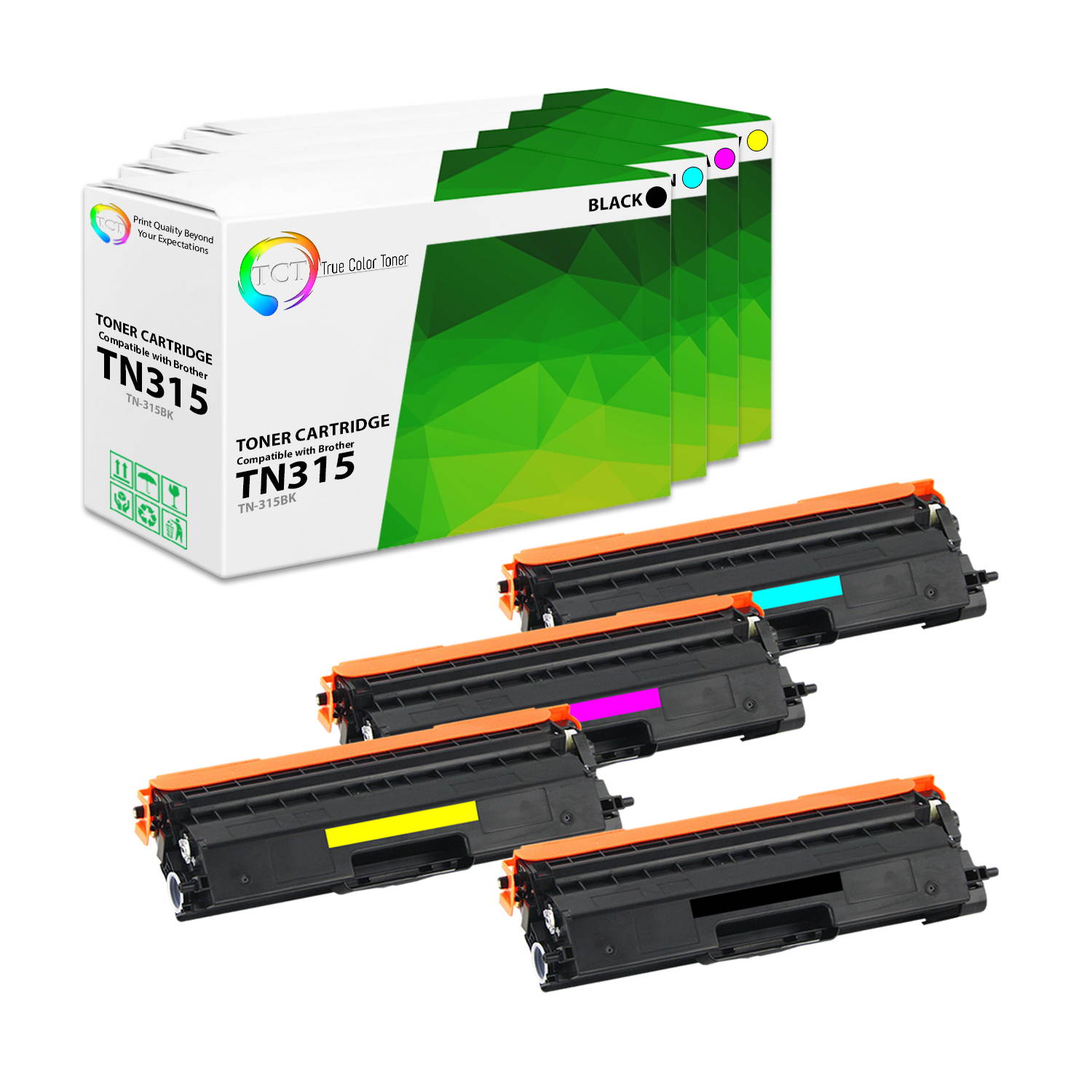 TCT Premium Compatible TN-315 TN315 TN315C Cyan Toner Cartridge Replacement for Brother HL-4150CDN 4570CDW 4570CDWT, MFC-9460CDN 9560CDW 9970CDW Printers (3,500 Pages)