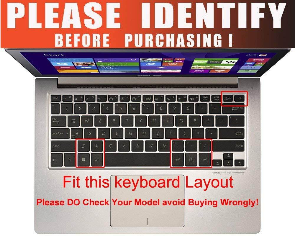 2PCS Keyboard Cover for ASUS UX301LA UX302LG UX303LA UX303LB UX303LN UX303UA UX303UB UX305 UX305CA UX305FA UX305LA UX306UA UX330CA UX330UA UX42 Q302LA Q302UA Q304UA Q324UA/14 ASUS UX410UA UX430UA