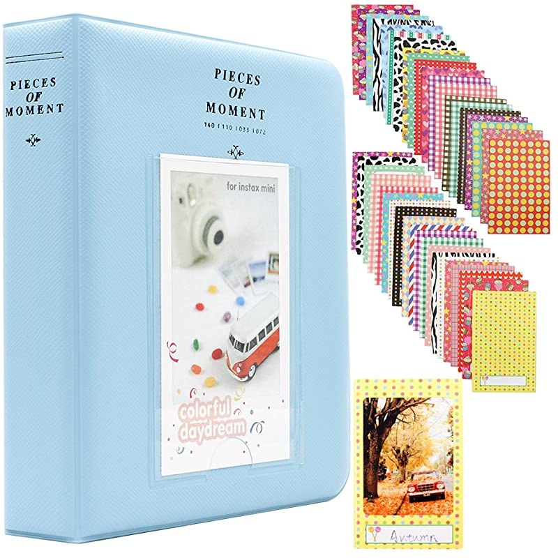 64 Pockets Mini Photo Album for Fujifilm Instax Mini 7s 8 8+ 9 25 26 50s 70 90 Instant Camera Name Card Blue n