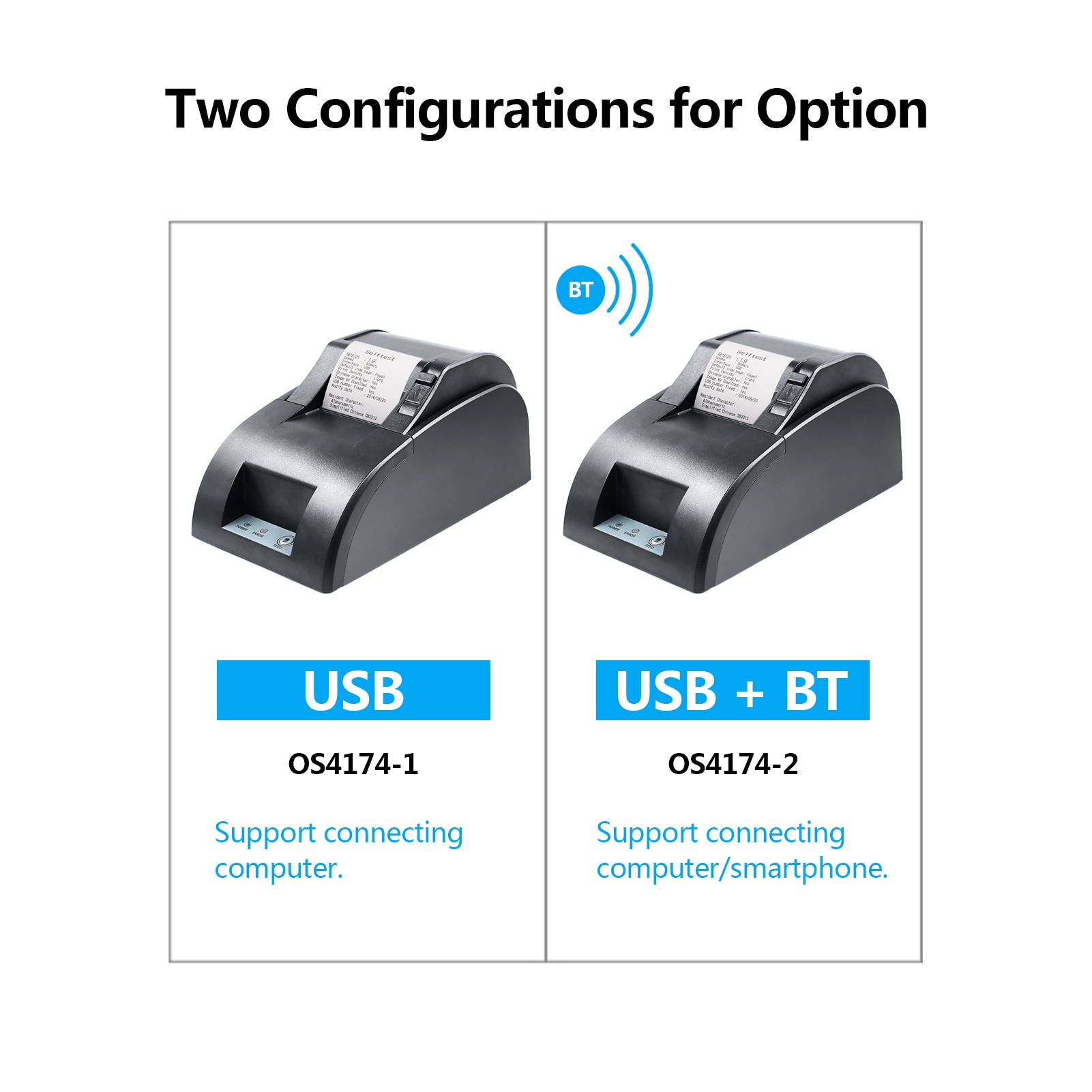Aibecy Desktop 58mm Thermal Printer Receipt Bill  Lable Receipt Shipping Exrpress Printer USB Wired Connection Support ESC/POS Command Compatible with Windows for Supermarket Store Restaurant