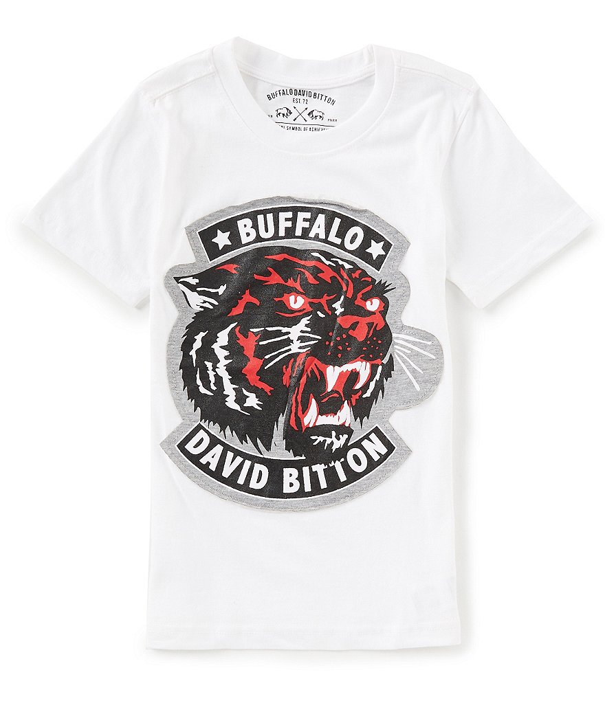 Buffalo David Bitton Big Boys 8-20 Short-Sleeve Tiger-Applique Tee