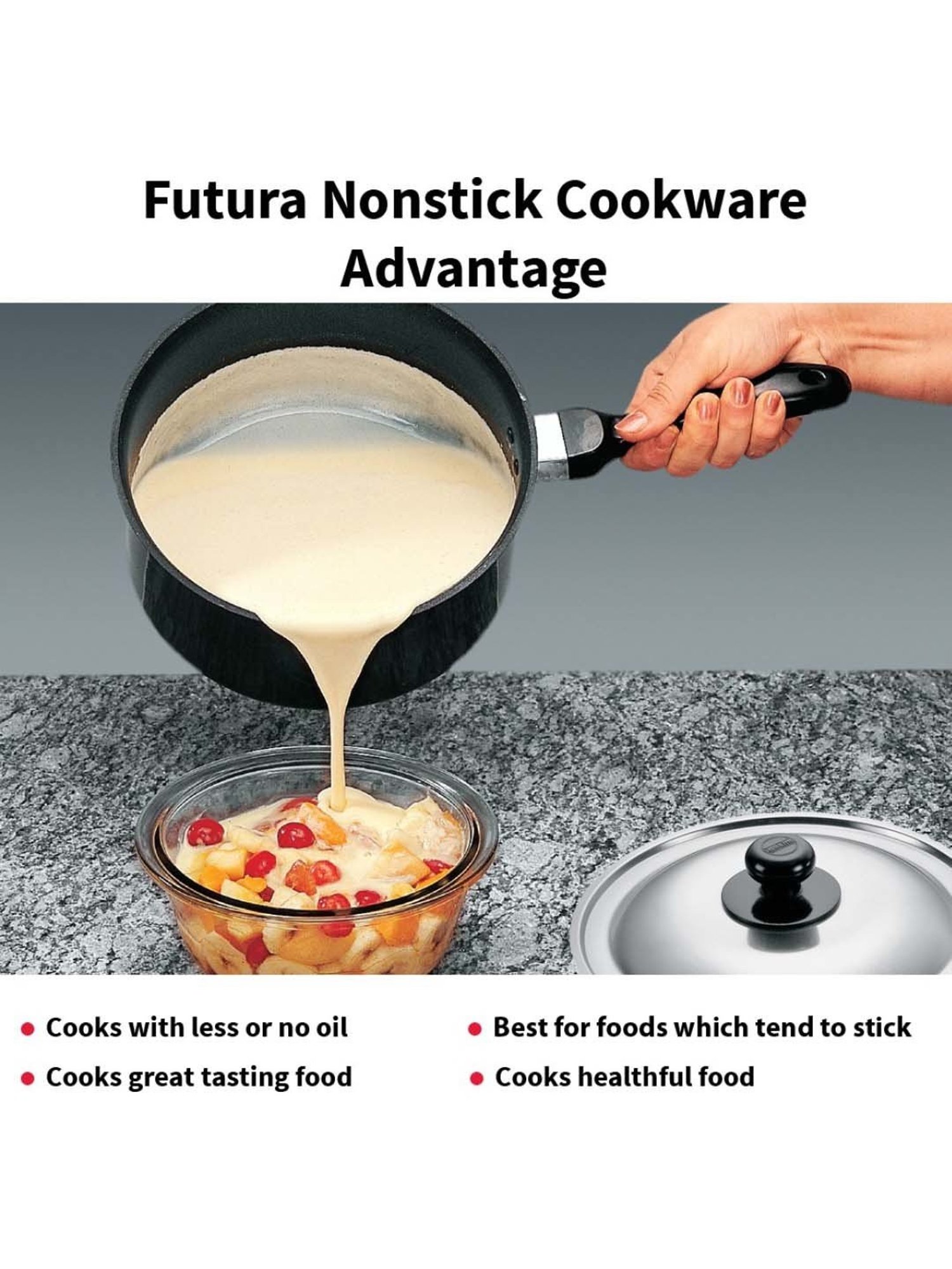 Hawkins Black & Silver Hard Anodised 21.7 cm Non-Stick Sauce Pan With Lid (3 L) - Set of 1