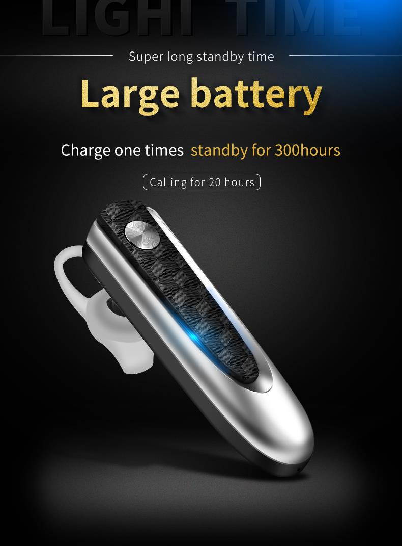 Fineblue HF68 Wireless earphone noise cancelling bluetooth earbud handsfree with microphone super long standby time (Black)