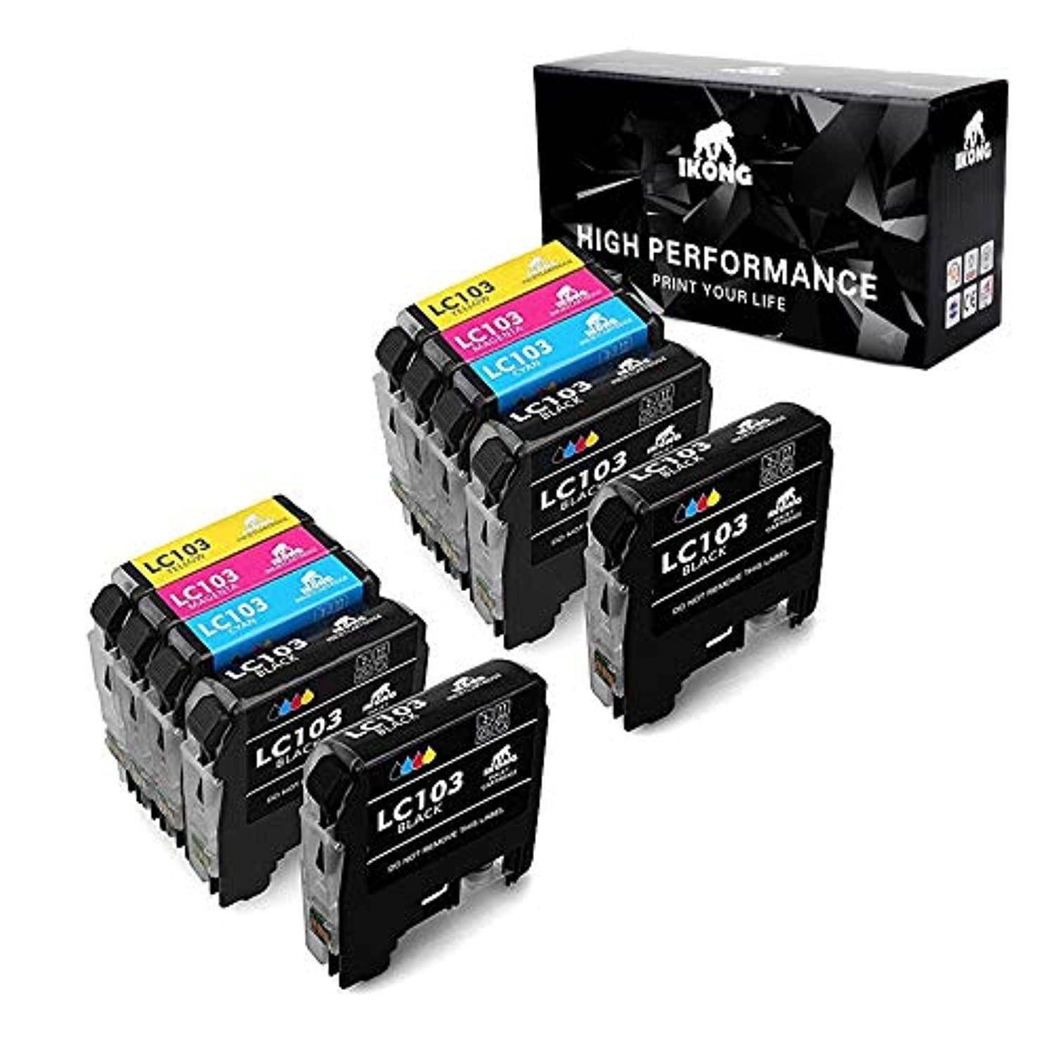ikong lc103 compatible replacement for brother lc103xl lc103 ink cartridges work with brother mfc-j470dw, j870dw, j450dw, j650d