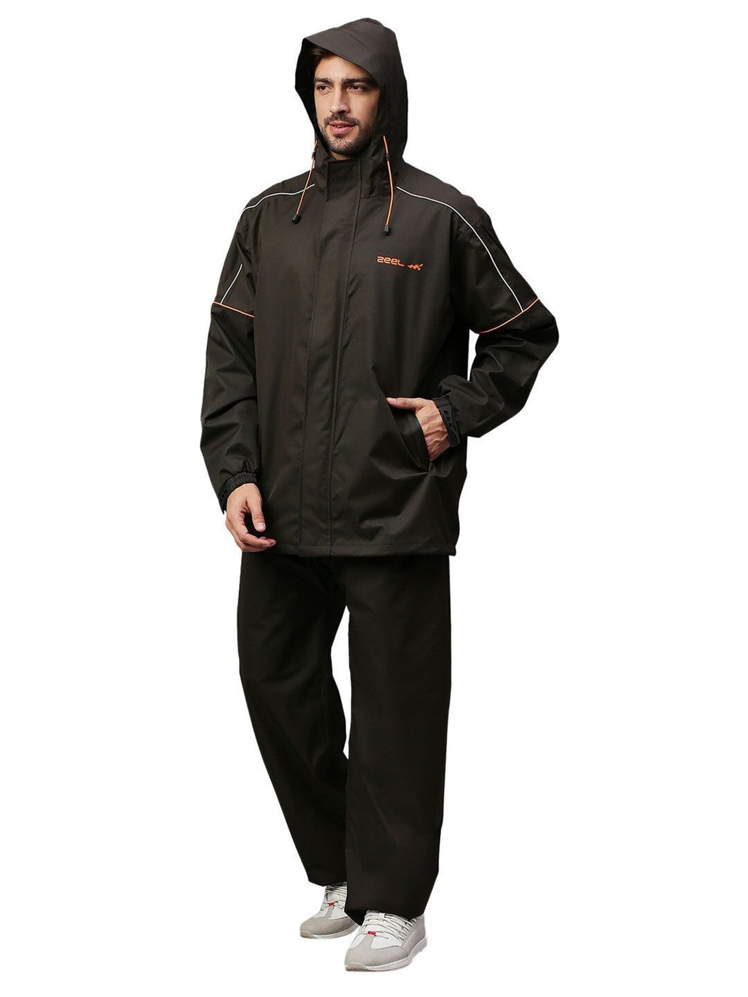 Zeel Olive Regular Fit Raincoat Set