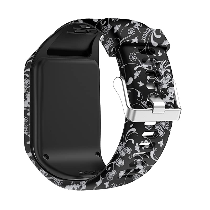 Bands for Tomtom Runner 23 StrapCompatible with Spark 3Golfer2AdventurerRubber Replacement Band for Screen ProtectorGPS Smart Watch AccessoriesElven