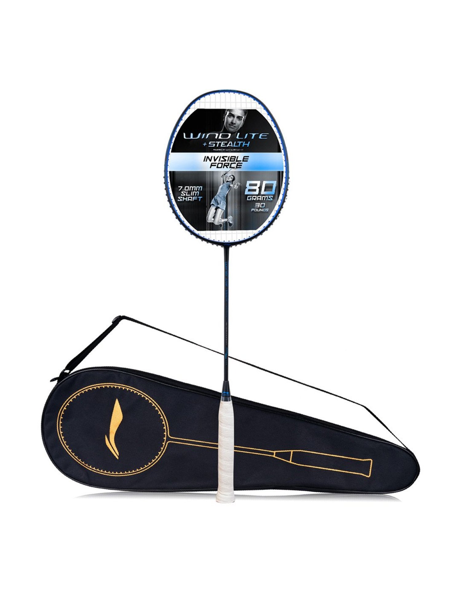 Li-Ning Wind Lite Stealth Badminton Racket (Blue) Size - Medium