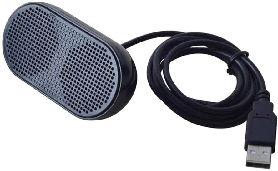 MagiDeal Computer USB Speaker Small Mighty Solid Wired 2 Channel Multimedia Subwoofer - Black, 85x42x30mm