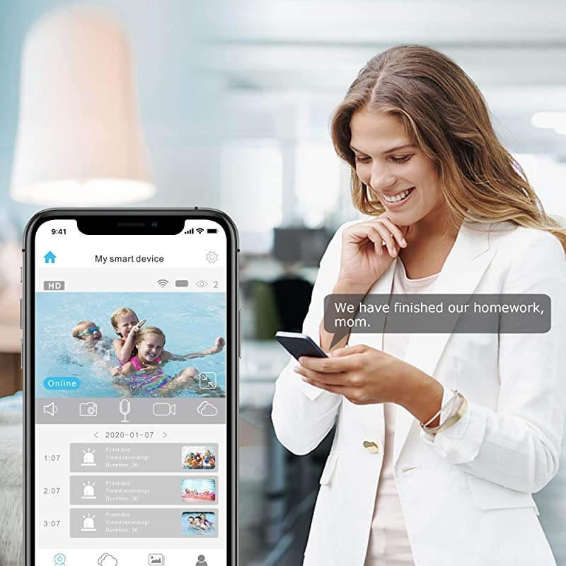 Wireless Outdoor Solar Battery Security Camera 1080p Full HD Night Vision TwoWay Talk Home Security Camera Beige