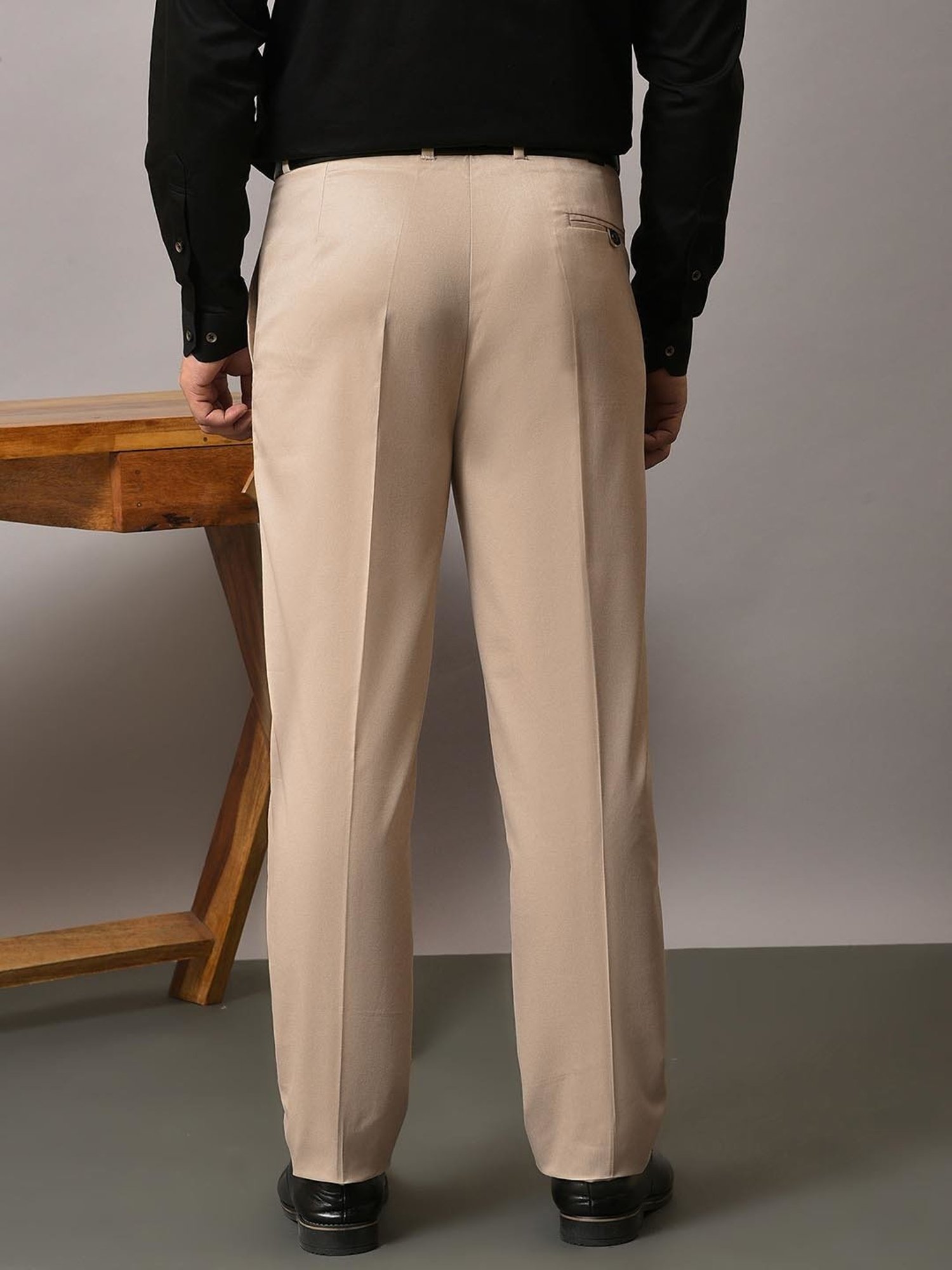 Arrow Navy Regular Fit Trousers