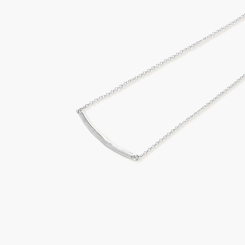 Sanctuary Project Thin Curved Bar Necklace Silver