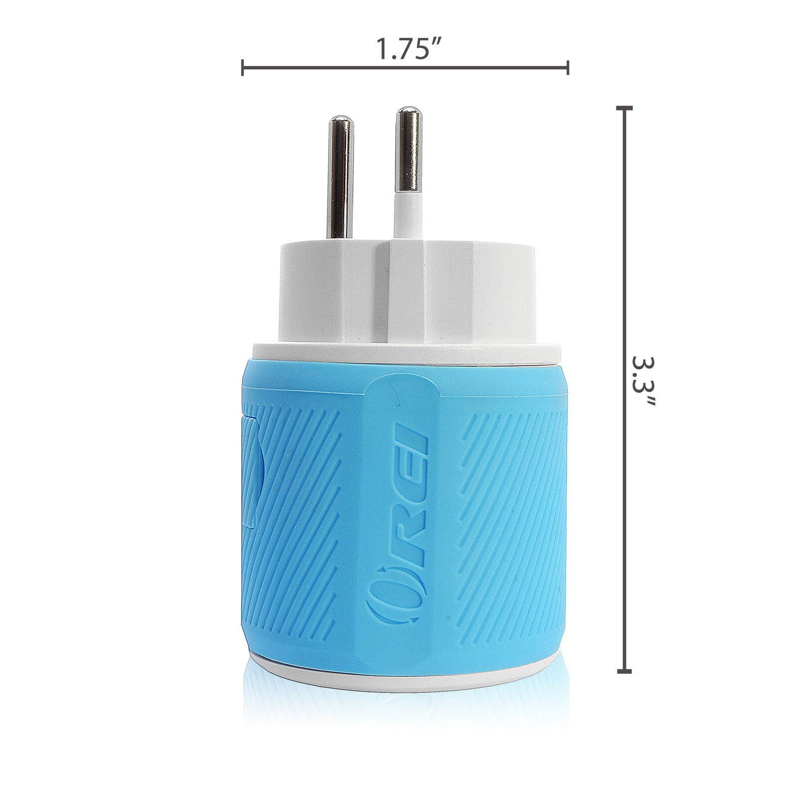 Israel, Palestine Travel Plug Adapter by OREI with Dual USB - USA Input + Surge Protection - Type H (U2U-14), Will Work with Cell Phones, Camera, Laptop, Tablets, iPad, iPhone and More