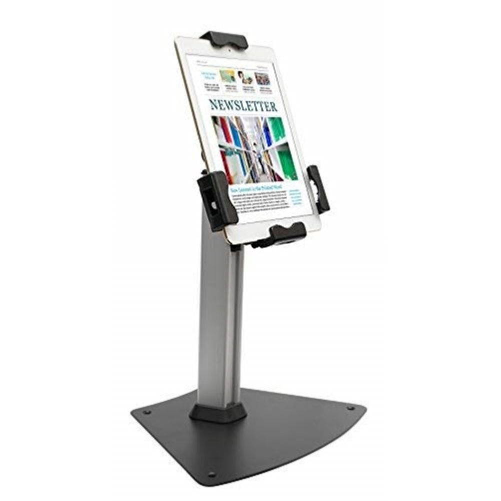 Kantek TS950 Tablet Kiosk Desktop Stand For 7" To 10" Tablets, Silver