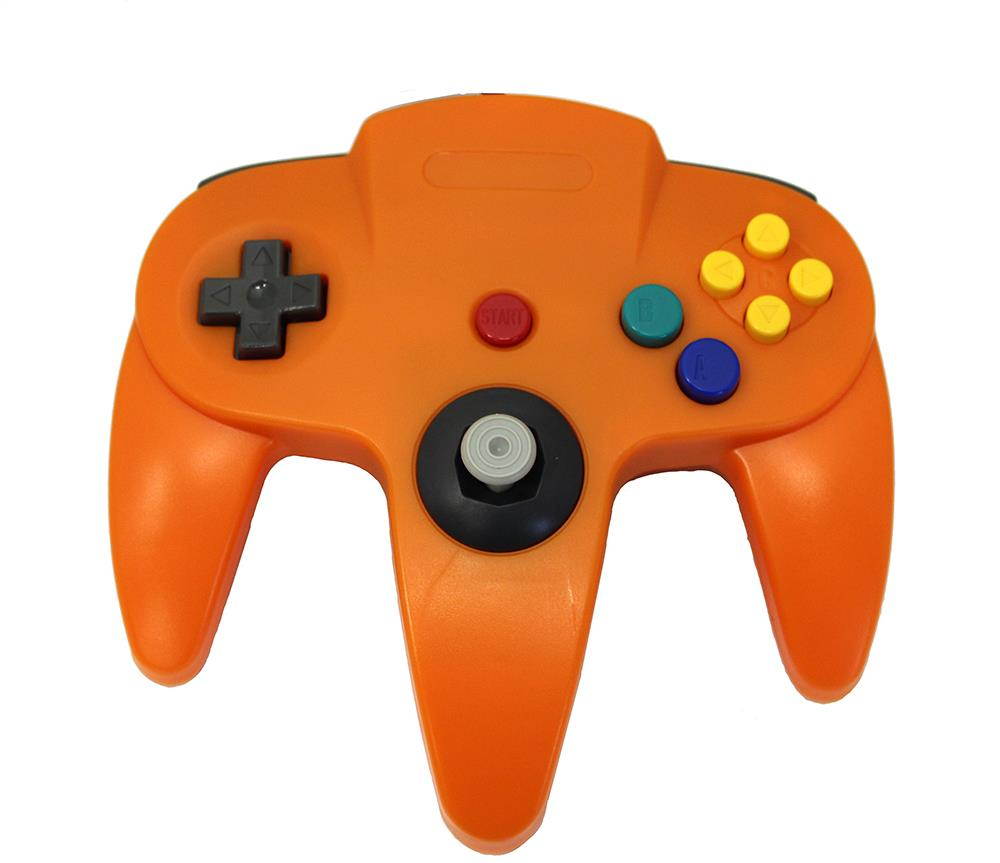 Orange Replacement Controller for Nintendo N64 by Mars Devices