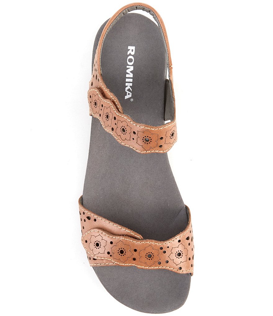 Romika Tahiti03 Leather Laser Cut Detail Sandals