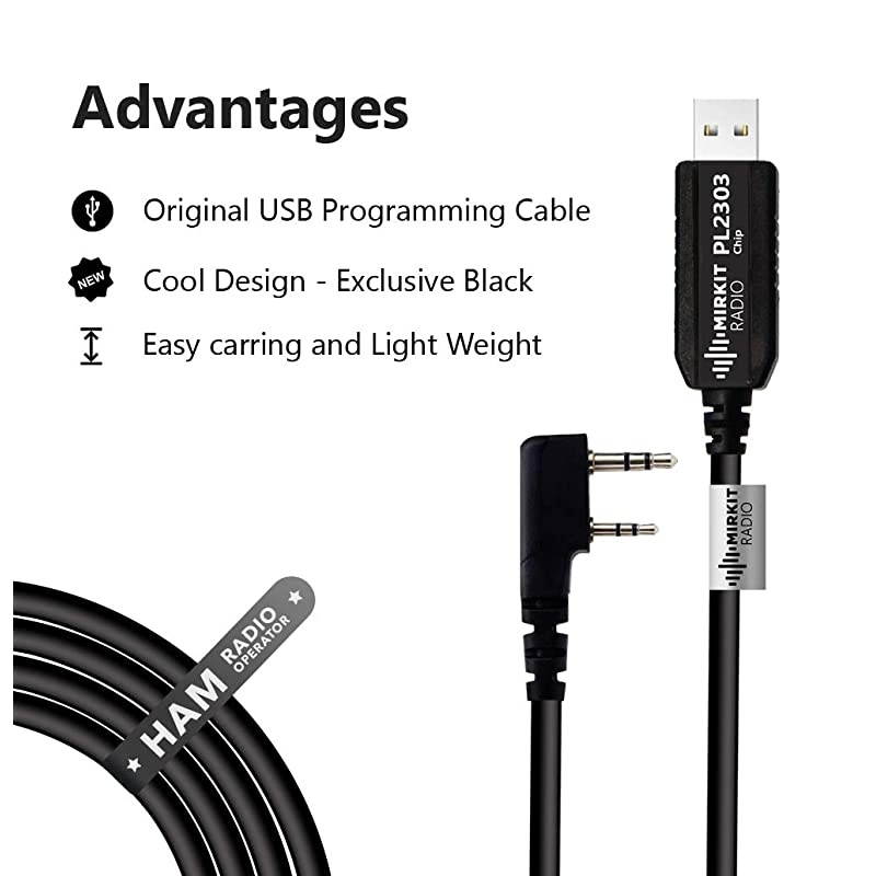 USB Baofeng Programming Cable Basic Model PL2303 Chip for Baofeng Two Way Ham Portable Radios UV5R 5RA 5R Plus 5RE bf F8HP UV3R Plus BF888SUV82 5RX3 GA2S BFF8+ H777 UV82HP