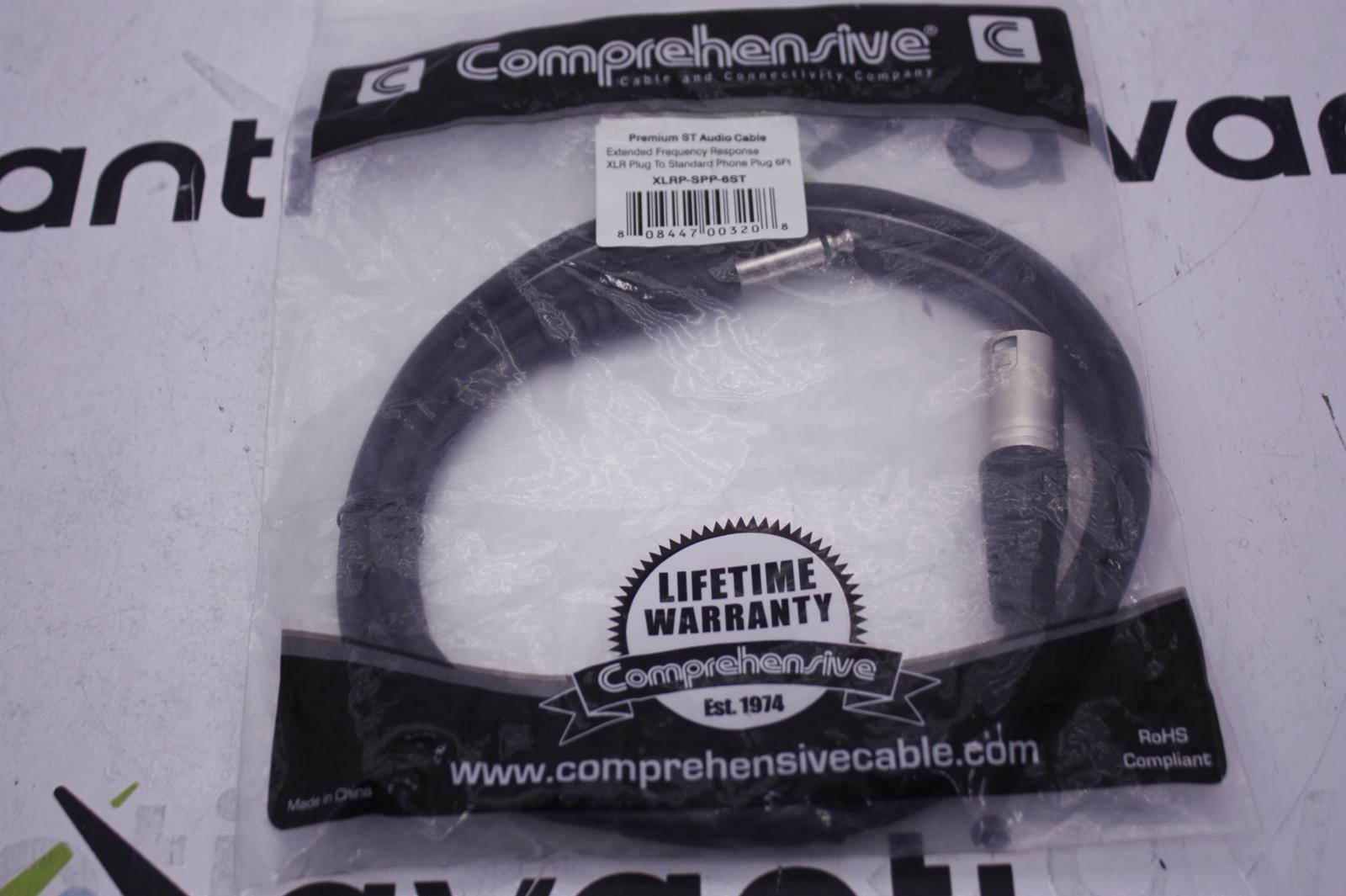 COMPREHENSIVE XLRP-SPP-6ST extended frequency responce xlr plug to standard phone plug 6ft