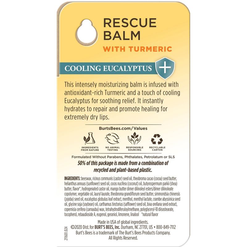 Burt's Bees Lip Balm Rescue Cooling Blister - 0.15oz