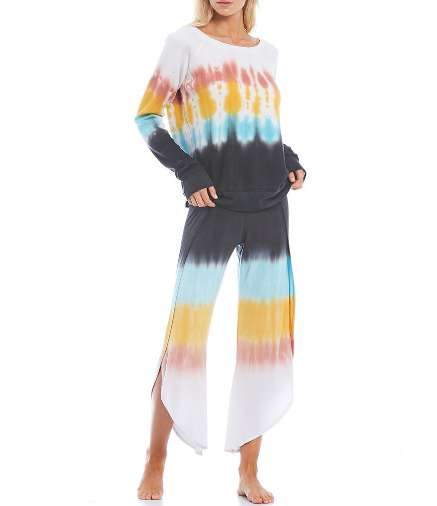 JALA Bhakti Tie-Dye Printed Lounge Pull-On Pants