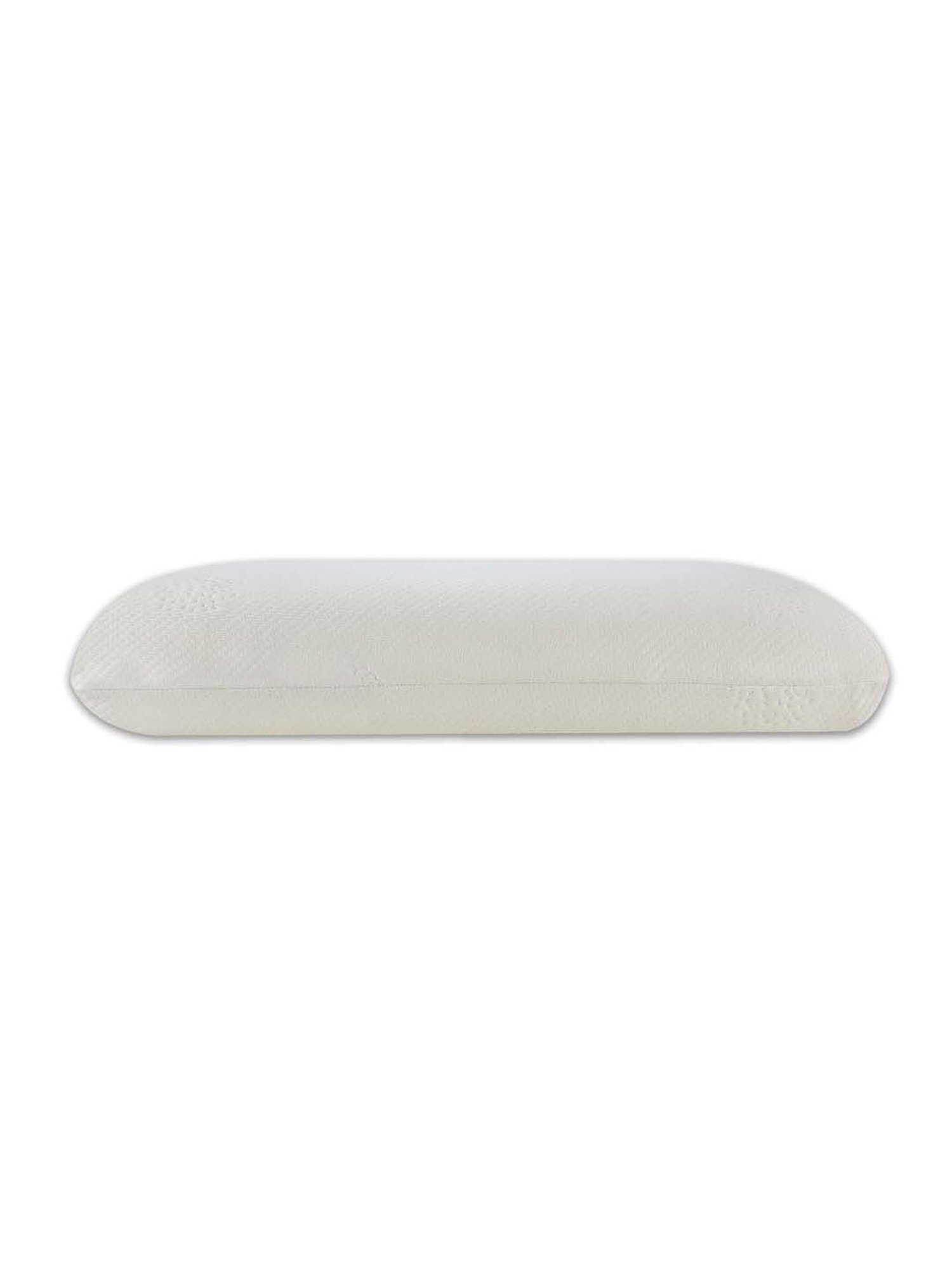The White Willow White Stitched Memory Foam Pillow with Cover - Set of 1
