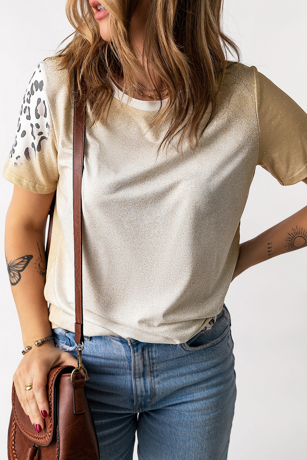 Pink Tie Dye Short Sleeve Crew Neck T Shirt Customized