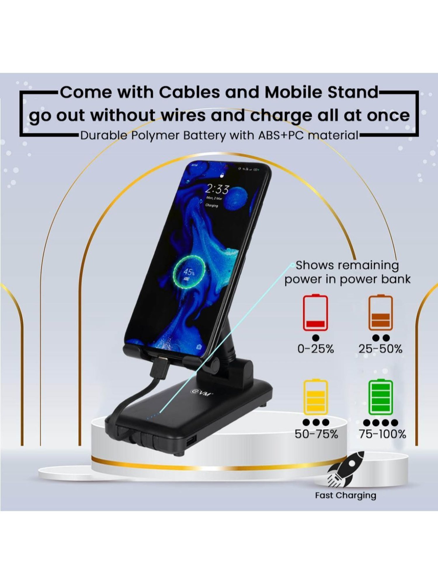 EVM P0206 Encase Pro Power Bank 10000mah (Black)