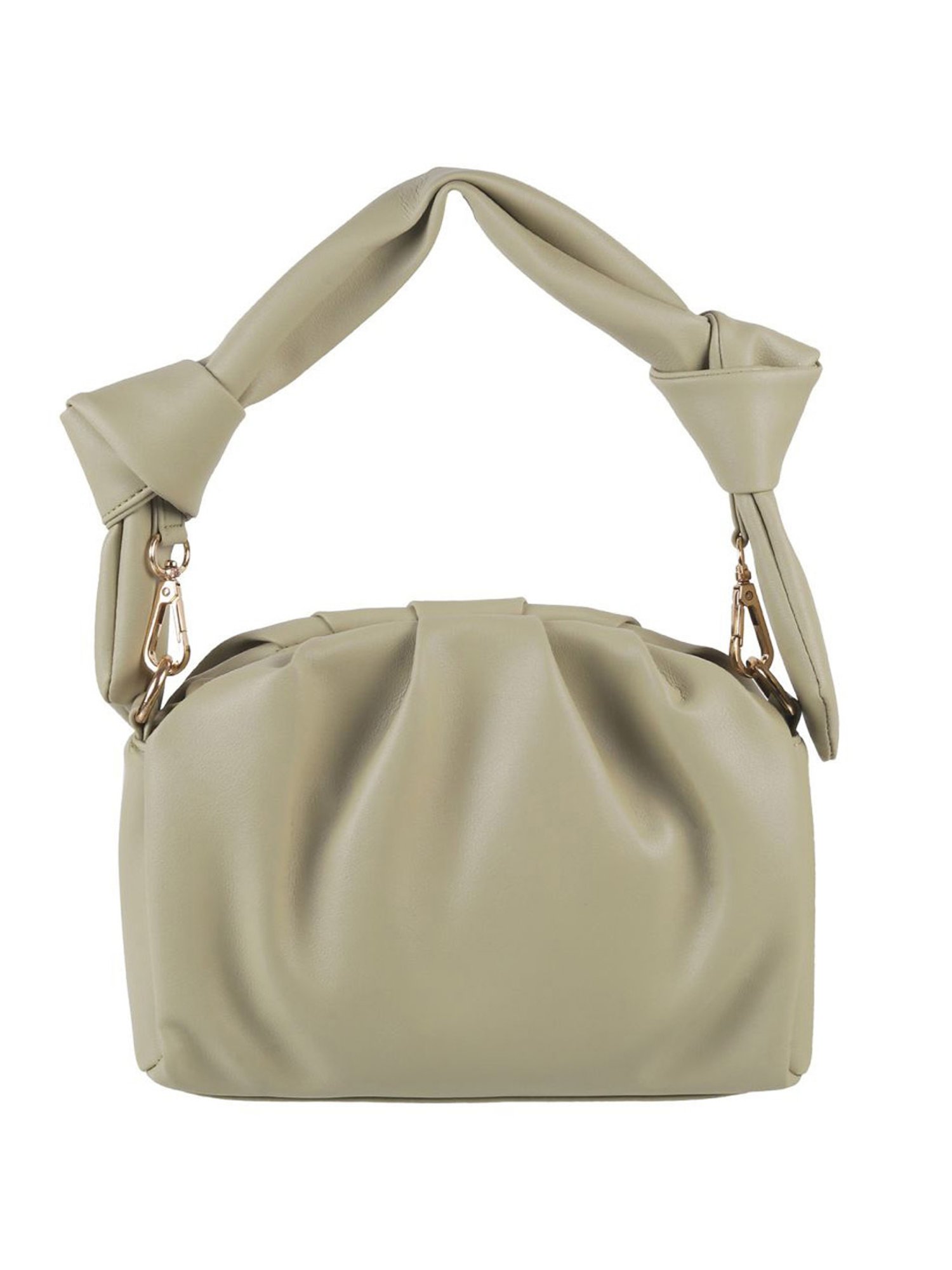 Metro Light Green Synthetic Solid Shoulder Handbag