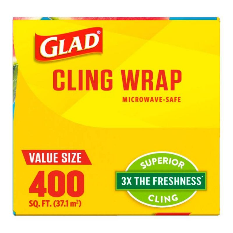 Glad Cling Plastic Food Wrap - 400 sq ft