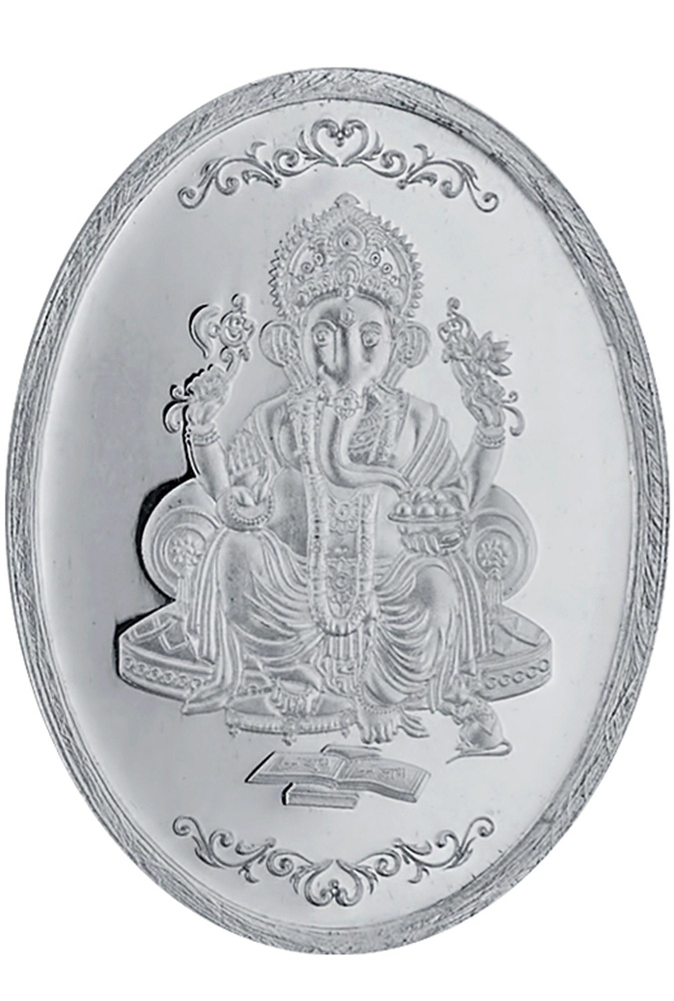 Sri Jagdamba Pearls Ganesh Oval 999 Silver 5gm Silver Coin