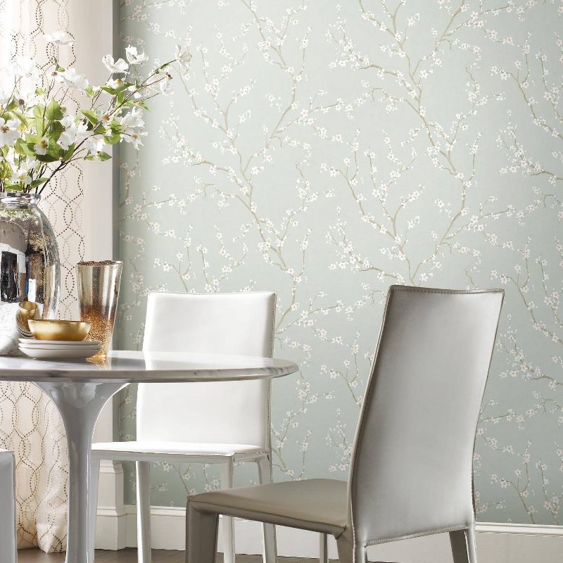 RoomMates 28.2" Cherry Blossom P&S Wallpaper Blue