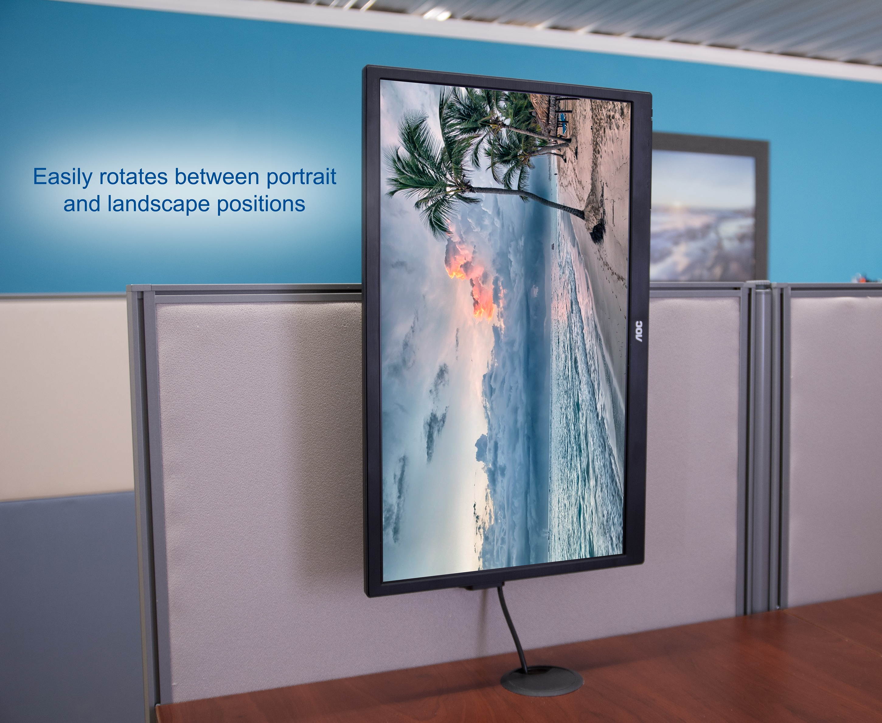 VIVO Black Office Cubicle VESA Monitor Mount Stand Hanger Attachment Clamp for 17" to 32" Screen (MOUNT-CUB1)