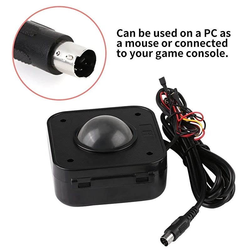 Arcade Trackball Mouse45cm Lighted Illuminated Round LED Trackball Mouse PS2 PCB Connector for Arcade